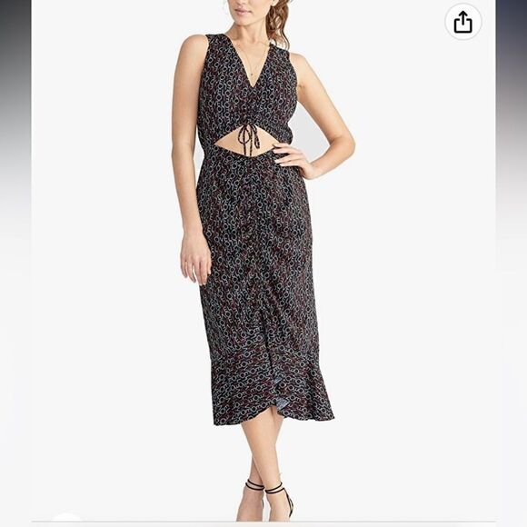RACHEL Rachel Roy Women's Cutout Drawstring Midi-Dress NWT Sz 2 - Picture 1 of 13